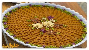 ایده تزیین حلوا با سیخ