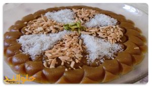 تزیین حلوا با قاشق