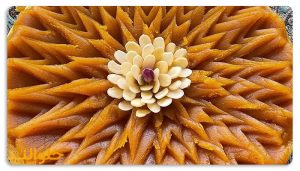 ایده تزیین حلوا با سیخ