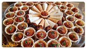 تزیین حلوا در نان تارت